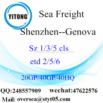 Fret de Shenzhen Port maritime Shipping à Genova